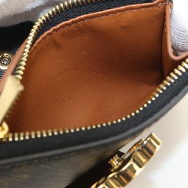 中古良品CELINE セリーヌ 三つ折り財布 ファインストラップウォレットニノ トリオンフキャンバス レディース ブラウン_6