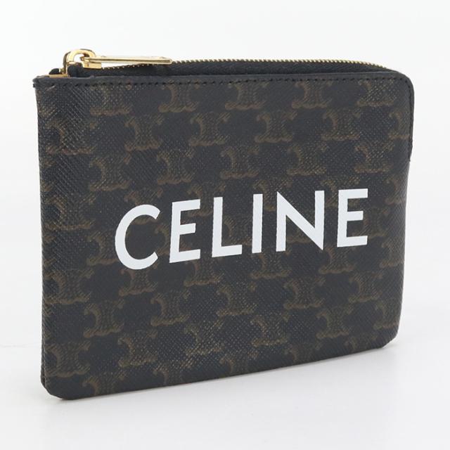 中古良品CELINE セリーヌ 小銭入れ 10C662CA2.38NO パース トリオンフキャンバス レディース ブラック