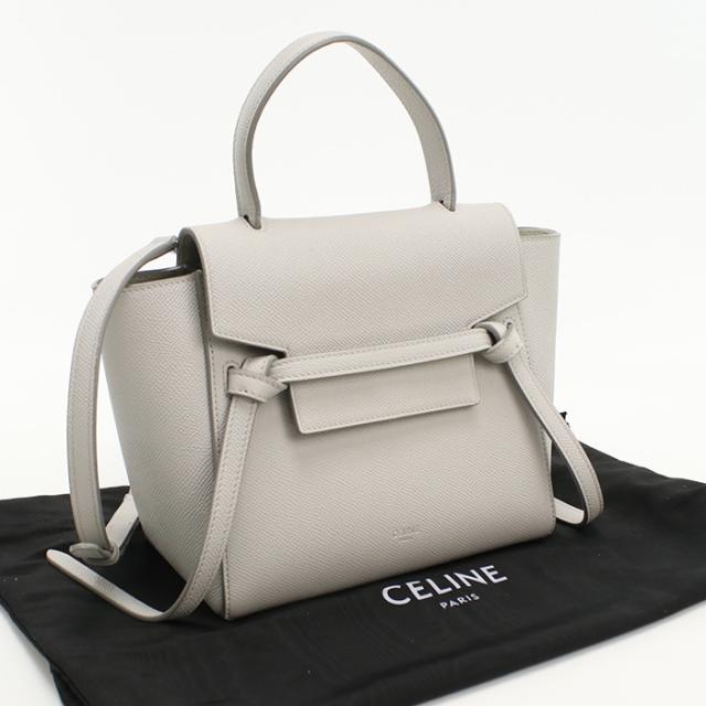 セリーヌ　ベルトバッグ　ナノ　グレー CELINE ベルトバッグ ナノ グレー 中古良品CELINE セリーヌ