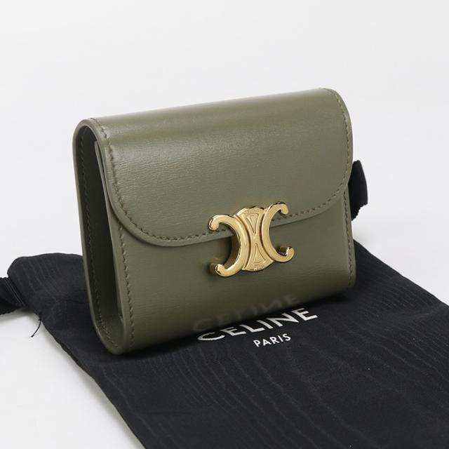 中古良品CELINE セリーヌ 三折財布 10D78 3DPV スモール フラップ  