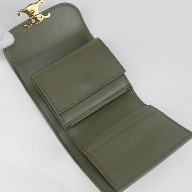 中古良品CELINE セリーヌ 三折財布 10D78 3DPV スモール フラップ  
