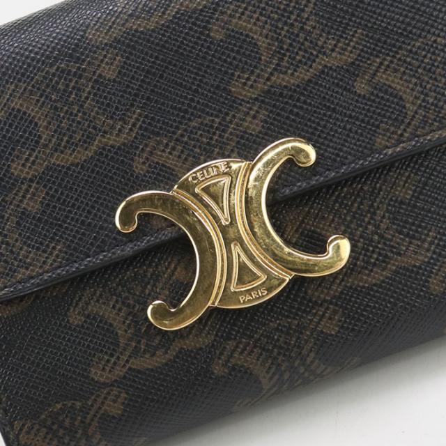 セリーヌ三つ折りコンパクトウォレット 良品 CELINE セリーヌ 3つ折り