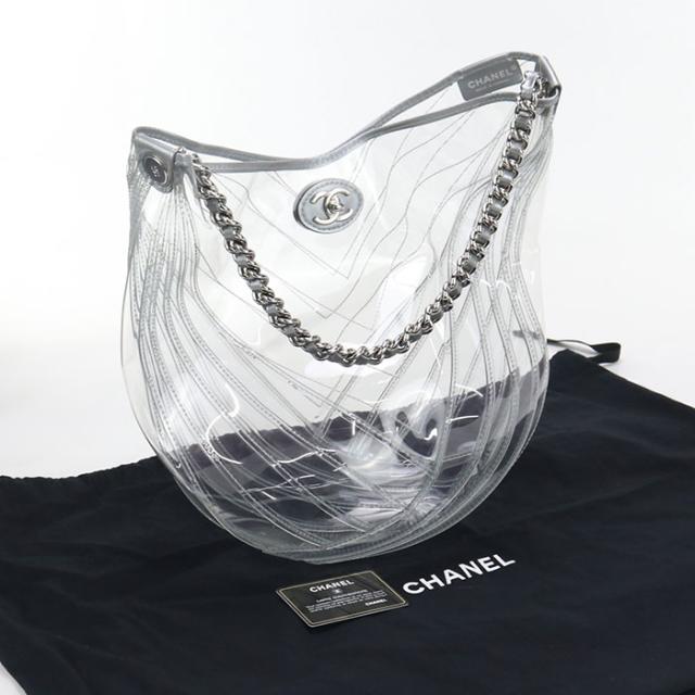 中古良品CHANEL シャネル ショルダーバッグ レディース クリア