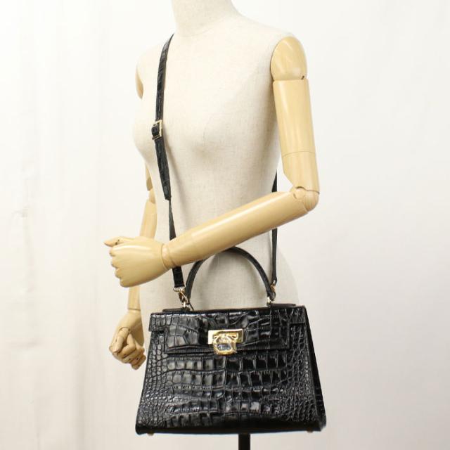 【中古・未使用】CARBOTTI カルボッティ ハンドバッグ 243 2WAY ショルダーバッグ レディース ブラック_7