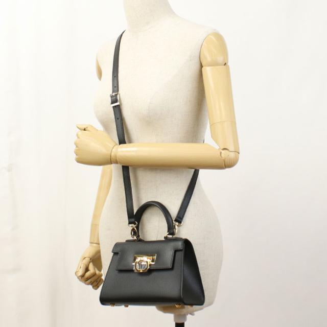 【中古・未使用】CARBOTTI カルボッティ ハンドバッグ 241 2WAY レディース ブラック_7