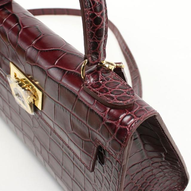 【中古・未使用】CARBOTTI カルボッティ ハンドバッグ 243 2WAY ショルダーバッグ レディース ワインレッド_6