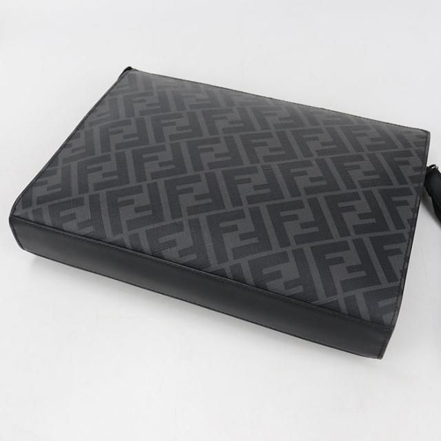 中古良品FENDI フェンディ クラッチバッグ 7VA491 ダイアゴナル メンズ ブラック_1