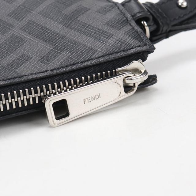 中古良品FENDI フェンディ クラッチバッグ 7VA491 ダイアゴナル メンズ ブラック_4
