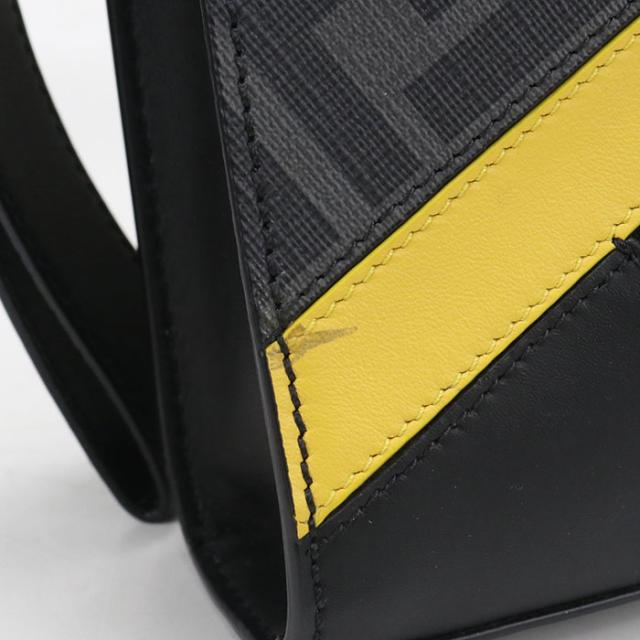 中古良品FENDI フェンディ クラッチバッグ 7VA491 ダイアゴナル メンズ ブラック_5