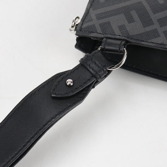 中古良品FENDI フェンディ クラッチバッグ 7VA491 ダイアゴナル メンズ ブラック_6