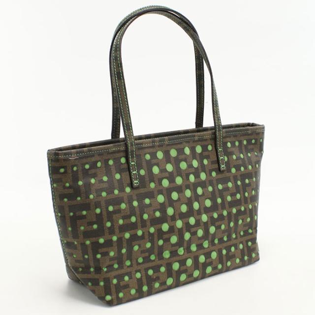 中古良品FENDI フェンディ トートバッグ 8BH223 ズッカ レディース ブラウン