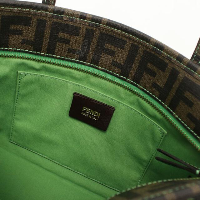 中古良品FENDI フェンディ トートバッグ 8BH223 ズッカ レディース ブラウン_7