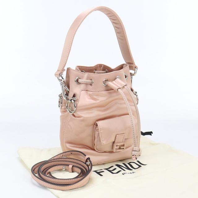 中古美品FENDI フェンディ 斜め掛け ショルダーバッグ 8BS010 A0W4 ミニ モントレゾール レディース ピンク