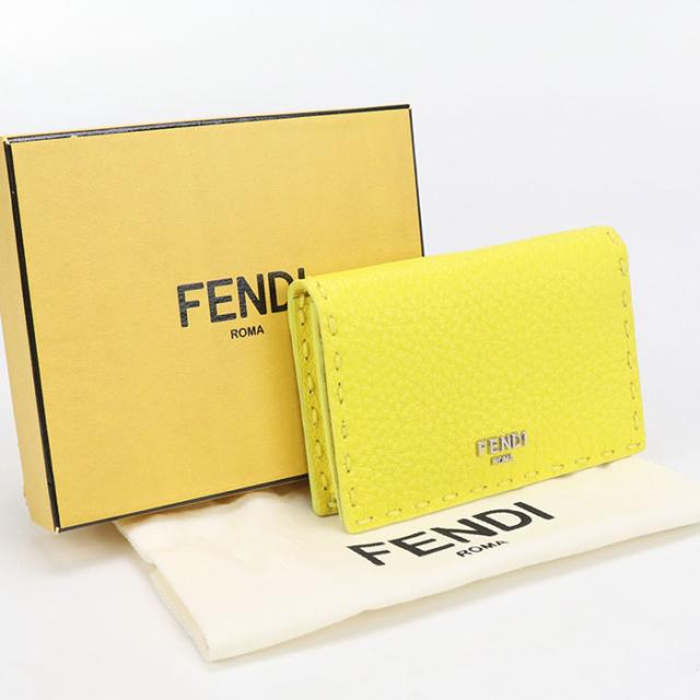 FENDI カードケース ブラック イエロー 新品 フェンディ 3959 中古