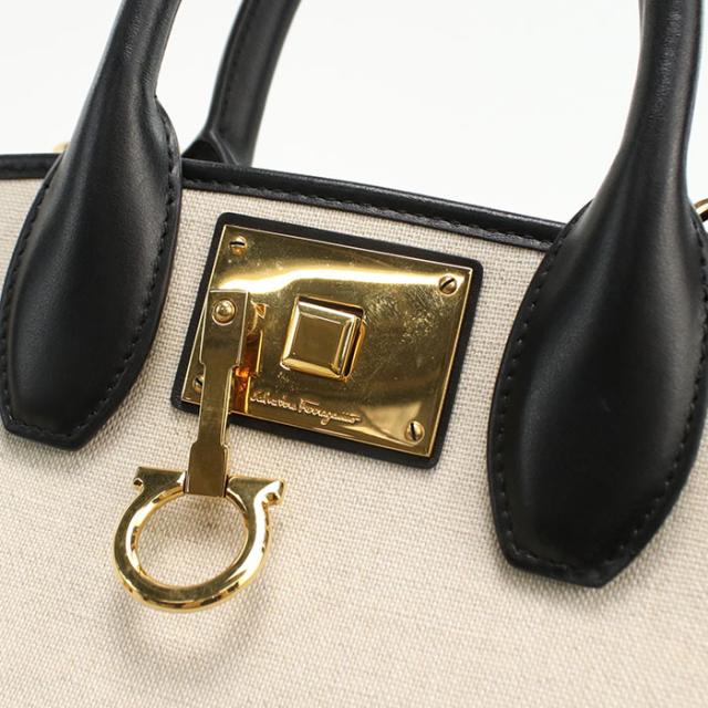 中古良品FERRAGAMO フェラガモ トートバッグ 21 I159 2WAY ガンチーニ