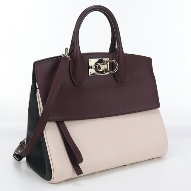 中古良品FERRAGAMO フェラガモ ハンドバッグ 21 H264 2WAYハンドバッグ ガンチーニ レディース ピンク