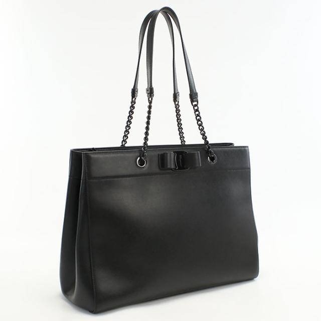 中古良品FERRAGAMO フェラガモ トートバッグ 21 H500 チェーン ヴァラ 