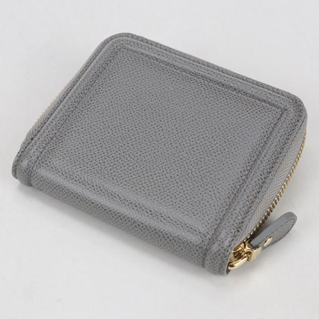 中古良品FERRAGAMO フェラガモ ラウンドファスナー財布 22 D156 ラウンドファスナー財布 ヴァラ レディース グレー_1