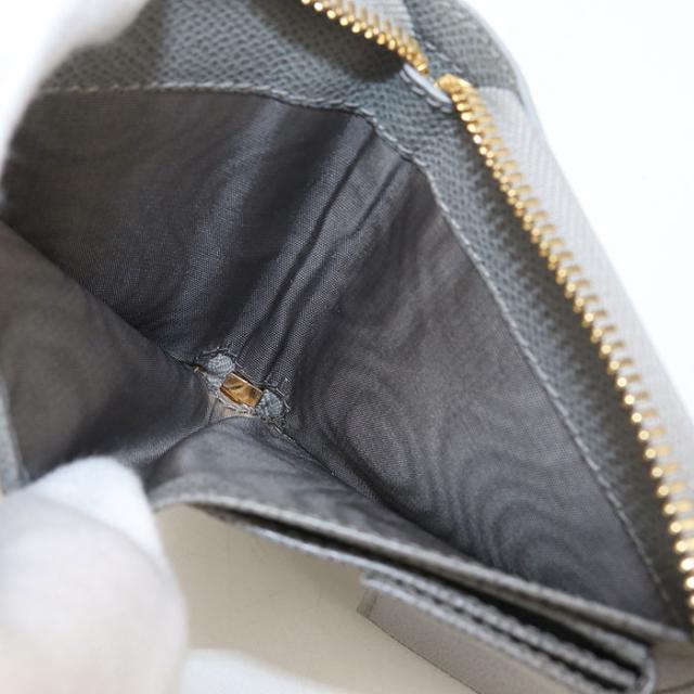 中古良品FERRAGAMO フェラガモ ラウンドファスナー財布 22 D156 ラウンドファスナー財布 ヴァラ レディース グレー_3