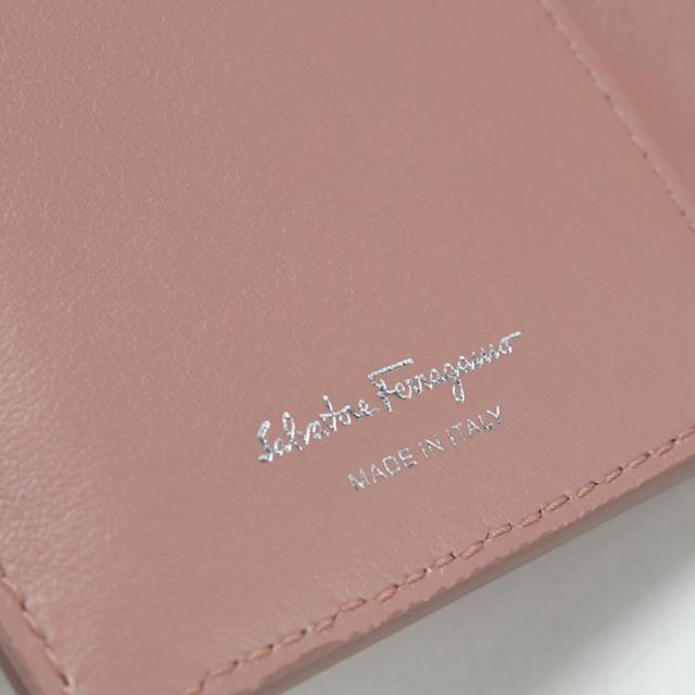 中古良品FERRAGAMO フェラガモ 二折財布 22 D665 ガンチーニ レディース ピンク_4