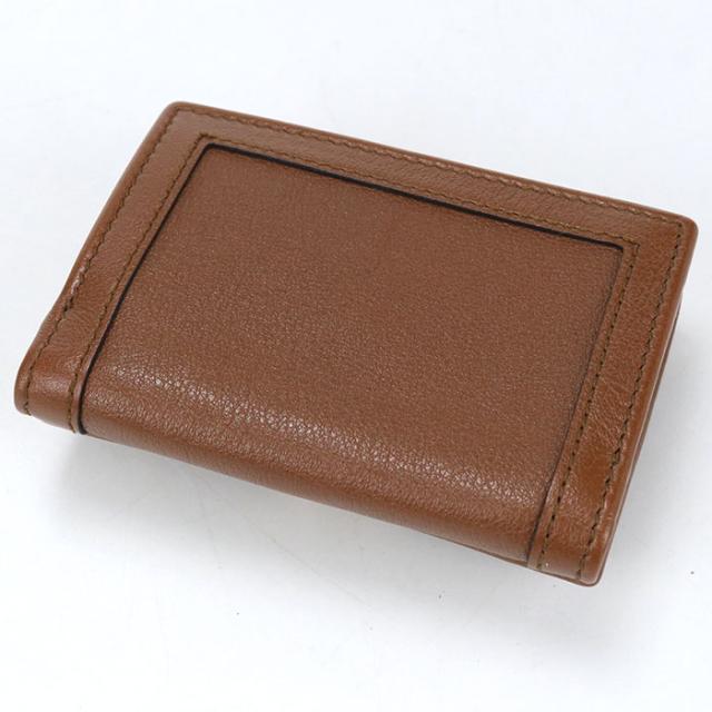 中古良品GUCCI グッチ 三折財布小銭入付き 658633 コンパクトウォレット バンブー ダイアナ レディース ブラウン