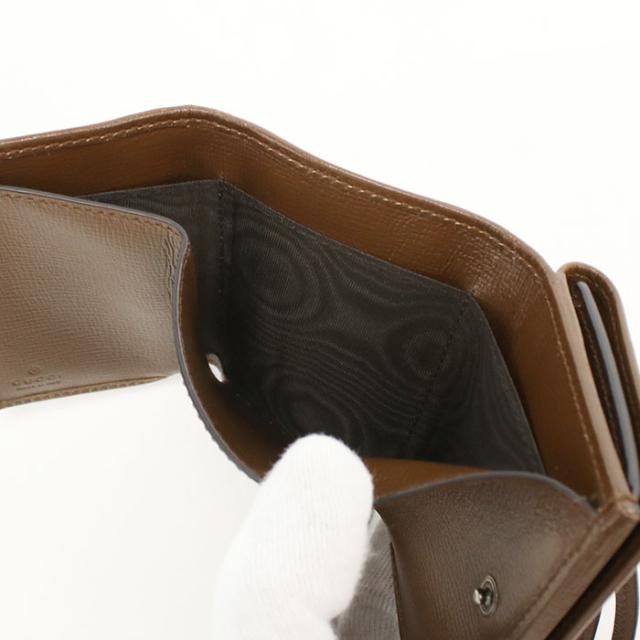 中古良品GUCCI グッチ 三つ折り財布 681708 コンパクトウォレット GGキャンバス レディース ベージュ