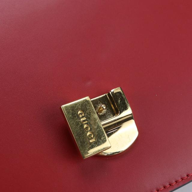 中古良品GUCCI グッチ ショルダーバッグ 421882 シルヴィ レディース レッド_4