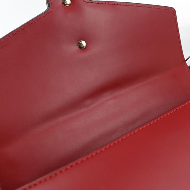 中古良品GUCCI グッチ ショルダーバッグ 421882 シルヴィ レディース レッド_6