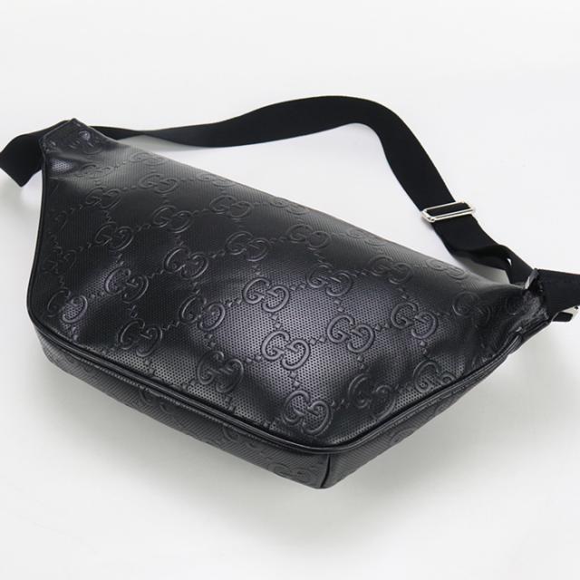 GUCCI】グッチ GGエンボス ベルトバッグ 645093 ウエストバッグ レザー