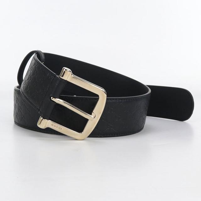 【中古・未使用】GUCCI グッチ ベルト 281548 マイクログッチシマ メンズ ブラック