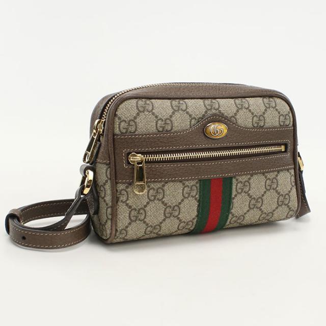 中古良品GUCCI グッチ 斜め掛け ショルダーバッグ 517350 ミニバッグ オフィディア レディース ベージュ