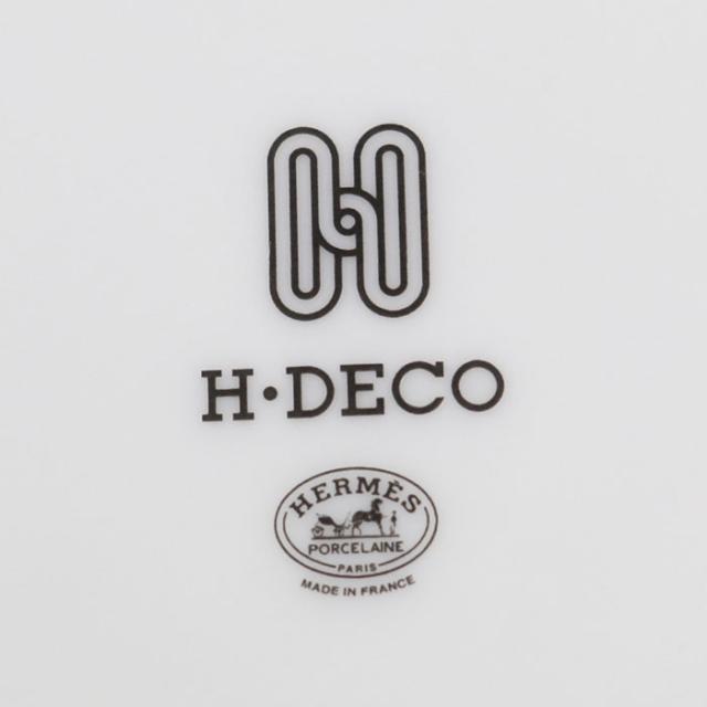 【中古・未使用】HERMES エルメス ブランド雑貨 ペアセット デザートプレートNo1 Hデコ ユニセックス ホワイト