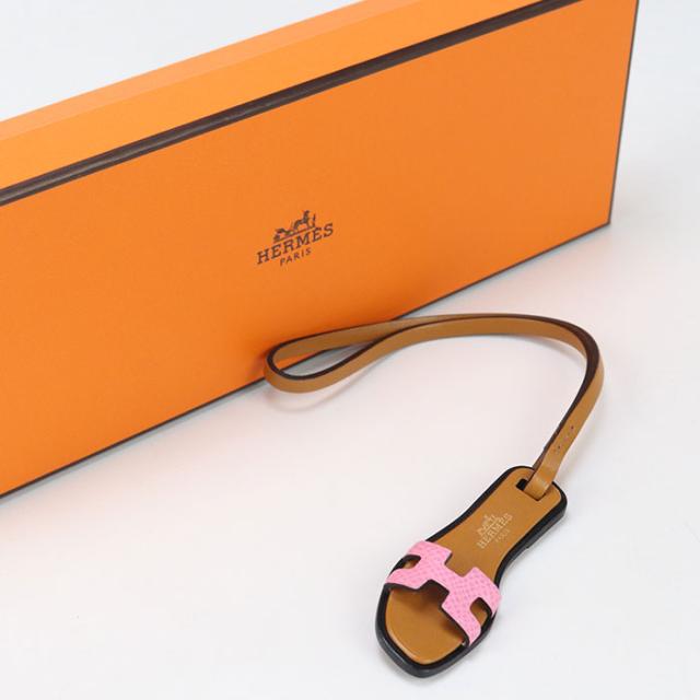 エルメス　オラン　ナノ　チャーム　ピンク 中古美品 中古美品HERMES エルメス バッグチャーム オラン ナノ