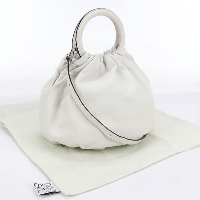 中古良品LOEWE ロエベ ハンドバッグ 2WAY バウンス レディース ホワイト