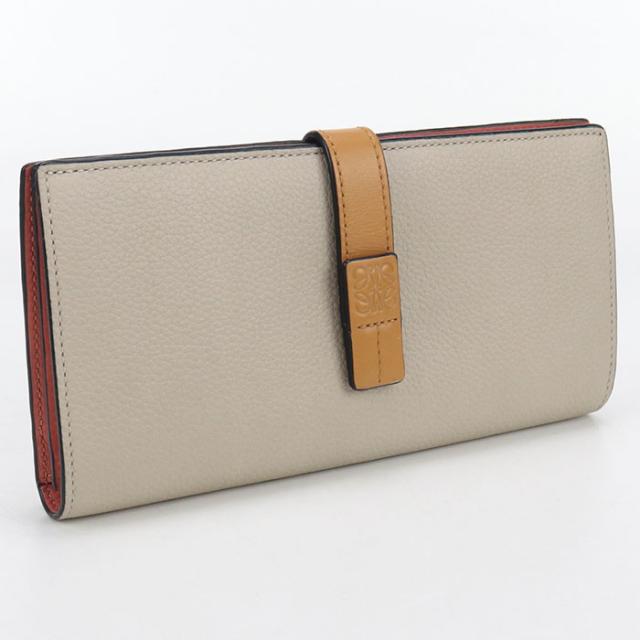 中古良品LOEWE ロエベ 長財布二折 C660S40X01 バーティカル ウォレット ラージ レディース ベージュ