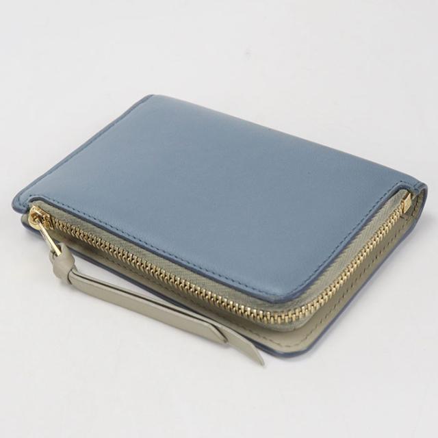 中古美品LOEWE ロエベ 二つ折り財布 アナグラム レディース ブルー_1