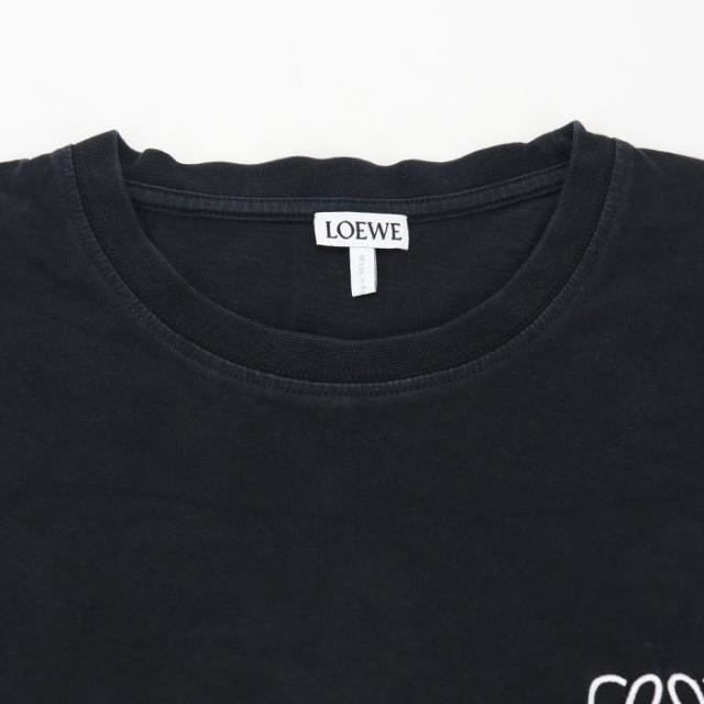 中古良品LOEWE ロエベ 半袖Ｔシャツ アナグラム メンズ ブラック_2