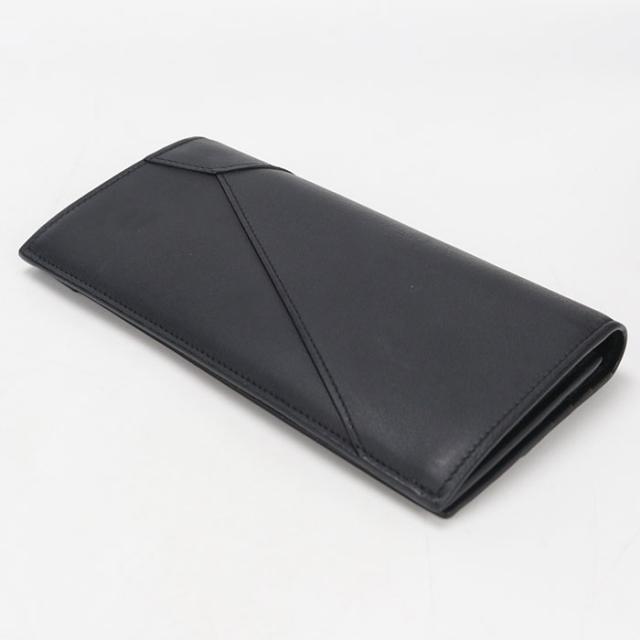 中古良品LOEWE ロエベ 長財布二折 ロング ホリゾンタル ウォレット パズル メンズ ブラック