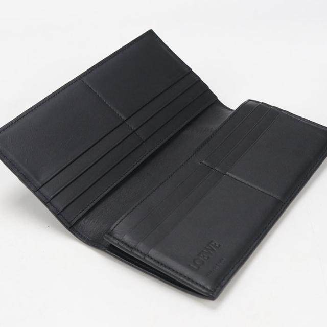 中古良品LOEWE ロエベ 長財布二折 ロング ホリゾンタル ウォレット パズル メンズ ブラック