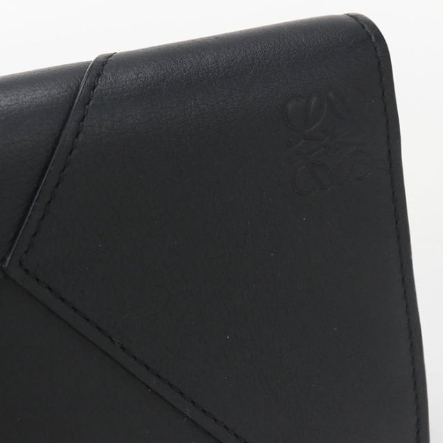 中古良品LOEWE ロエベ 長財布二折 ロング ホリゾンタル ウォレット パズル メンズ ブラック