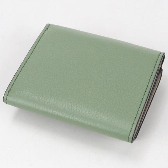 【中古・未使用】LOEWE ロエベ 三つ折り財布 アナグラム レディース グリーン_1