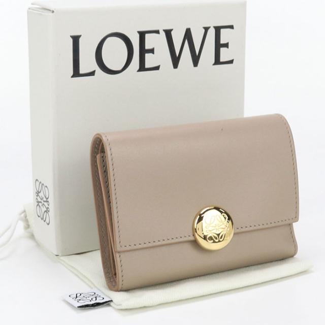 良品LOEWE ロエベ 三折財布 CANBS33X01 バーティカル ウォレット  