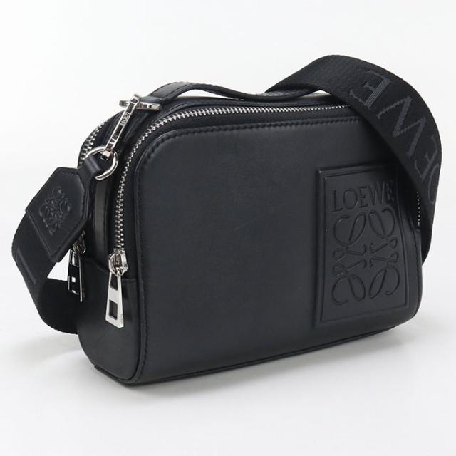 美品》LOEWE（ロエベ）ナイロン×レザー セミショルダー ブラック