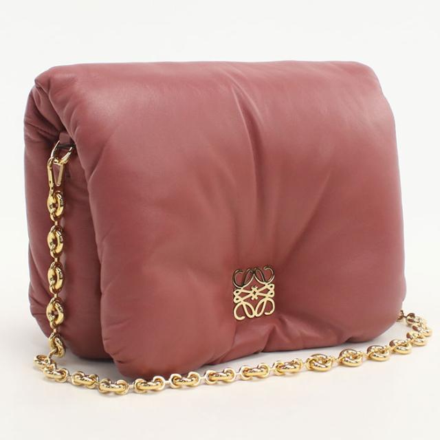中古美品LOEWE ロエベ ショルダーバッグ チェーン レディース ピンク