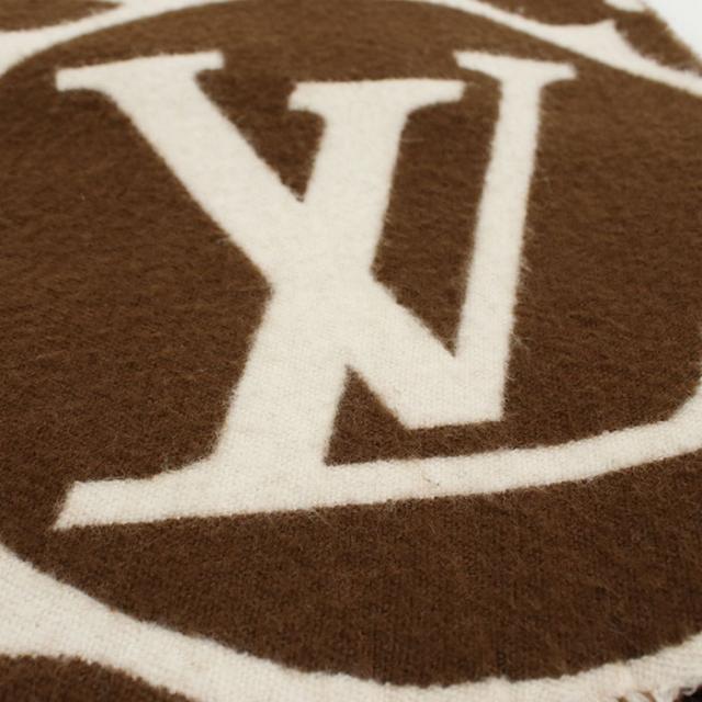 中古良品LOUIS VUITTON ルイヴィトン マフラー M79215 マフラー・LVメダリオン フライト・モード レディース ブラウン_2