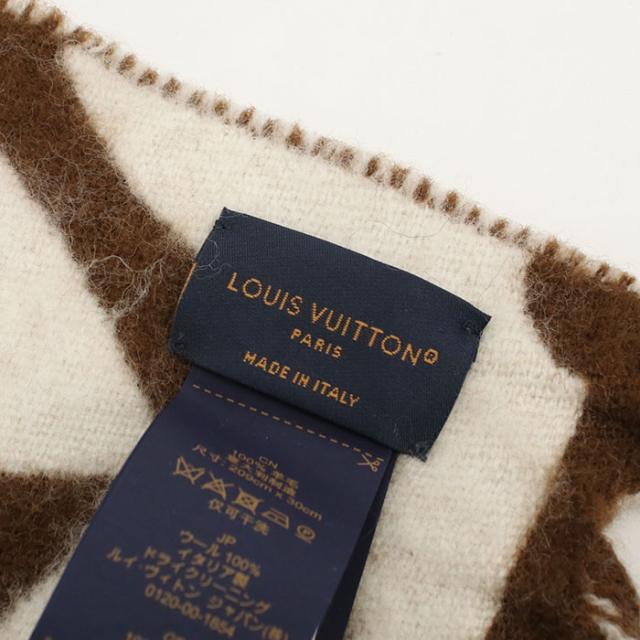 中古良品LOUIS VUITTON ルイヴィトン マフラー M79215 マフラー・LVメダリオン フライト・モード レディース ブラウン_3