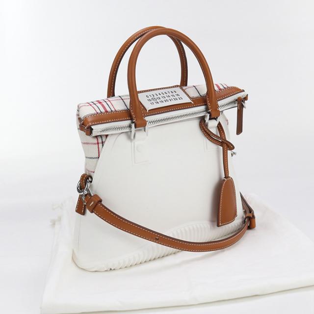 中古良品Maison Margiela  メゾンマルジェラ ハンドバッグ SB3WG0009 P4514T1003 5AC ミニ レディース ホワイト