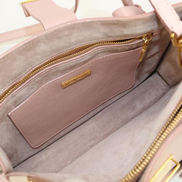 中古良品MIUMIU(OUTLET) ミュウミュウ アウトレット トートバッグ 5BA104 F0JW1 2AJB 2WAY マドラス レディース ピンク_3
