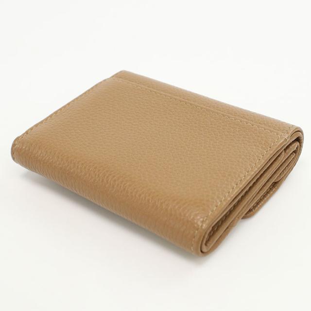 中古良品MIUMIU(OUTLET) ミュウミュウ アウトレット 三つ折り財布 5MH043 2DT7 F030E フラップ付き折り財布 ヴィッテロダイノレザー レディース ブラウン