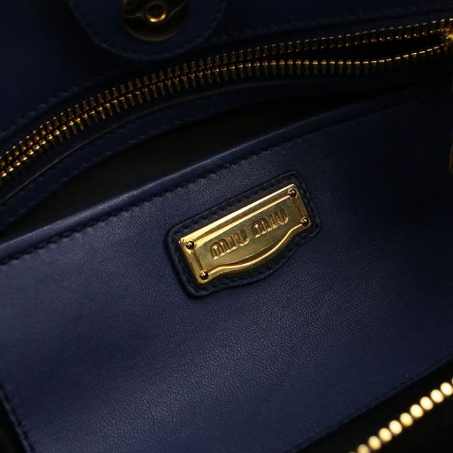 中古良品MIUMIU(OUTLET) ミュウミュウ アウトレット トートバッグ 2WAY マテラッセ レディース ブルー_3